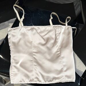 Lioness Cream Satin Tank Top
